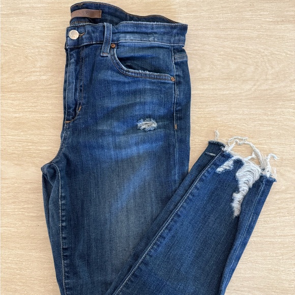 Joe's Jeans Blue Distressed Skinny Crop Jeans 30 - Picture 1 of 6